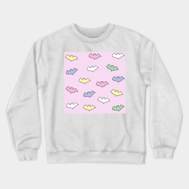 Colorful Bat pattern Crewneck Sweatshirt by SuperrSunday